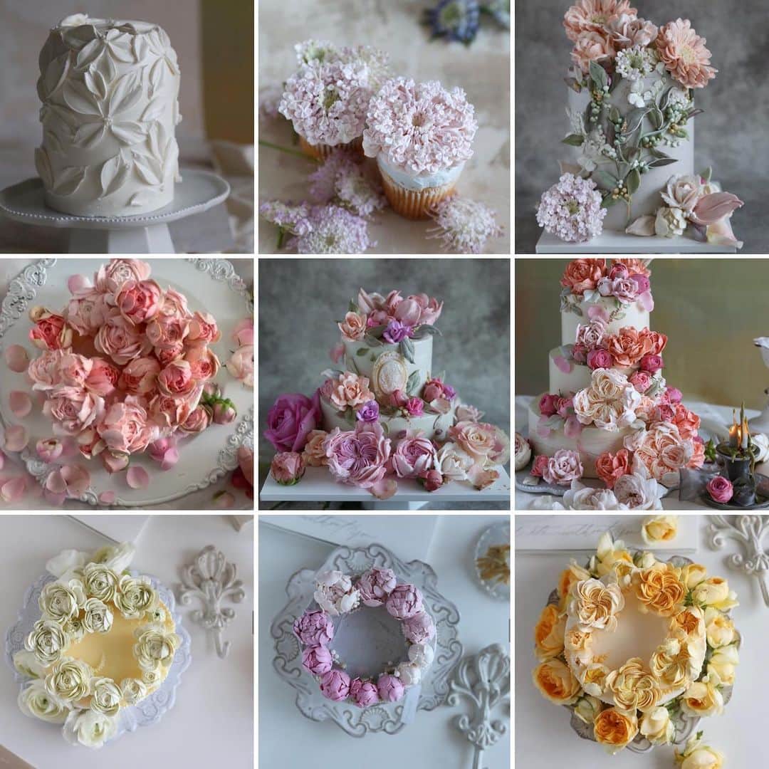 청담 수케이크 (atelier soo)さんのインスタグラム写真 - (청담 수케이크 (atelier soo)Instagram)「ㅡ 2023.January - March Atelier soo  Collection of Cake Decorating 🎂  #buttercream  #flowercake」5月1日 8時00分 - soocake_ully