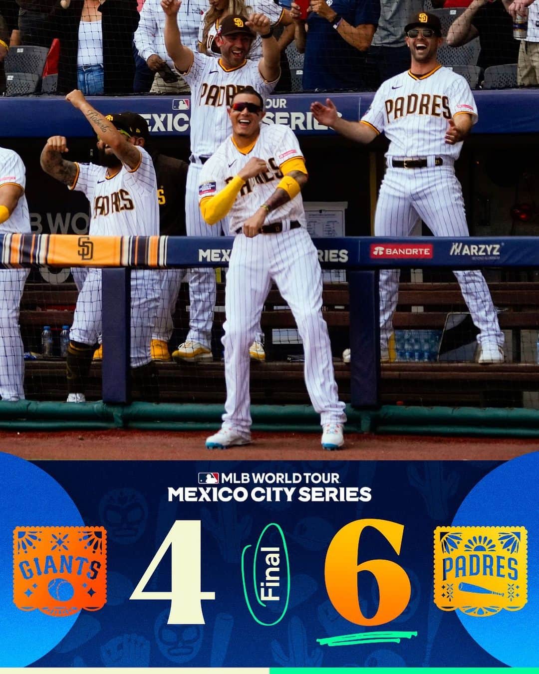 MLBさんのインスタグラム写真 - (MLBInstagram)「The @Padres rally late to sweep the #MexicoCitySeries.」5月1日 8時01分 - mlb