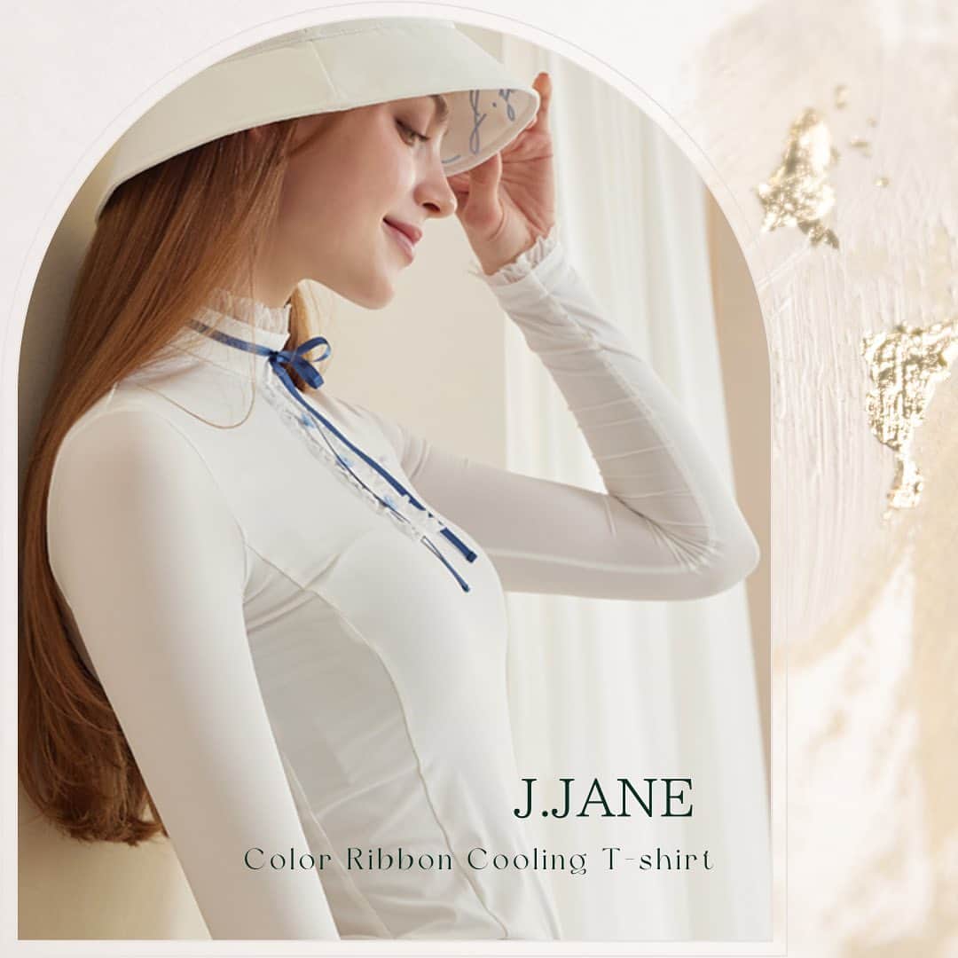 J.JANE JAPANさんのインスタグラム写真 - (J.JANE JAPANInstagram)「.  ✼••┈┈┈┈••✼••┈┈┈┈••✼  J.JANE Spring collection 〜🌷  ●Tops Color Ribbon Cooling T-shirt（Blue）  商品番号:J186TS02BL -Color :Beige/Blue(2color) -size:XS/S/M  ✼••┈┈┈┈••✼••┈┈┈┈••✼  紫外線からお肌を守るクーリングシャツ。 ボディ生地は単独で着用できる冷感シャツを使用。 ファスナーは腰まで開くバックファスナーで着脱を楽にできます。  UVカットで 冷感機能素材を使用しているので 春から真夏までのシーズン中も長くお使いできます。  🇯🇵 https://www.j-jane.jp/  ⋱⋰ ⋱⋰ ⋱⋰ ⋱⋰ ⋱⋰ ⋱⋰ ⋱⋰  #韓国ゴルフウェア#ゴルフウェア#ゴルフウェアレディース #可愛いゴルフウェア#j_jane#ゴルフウェアセレクトショップ #人気ゴルフウェア #ゴルフ女子#ゴルフ女子コーデ」5月1日 13時33分 - j.jane_japan