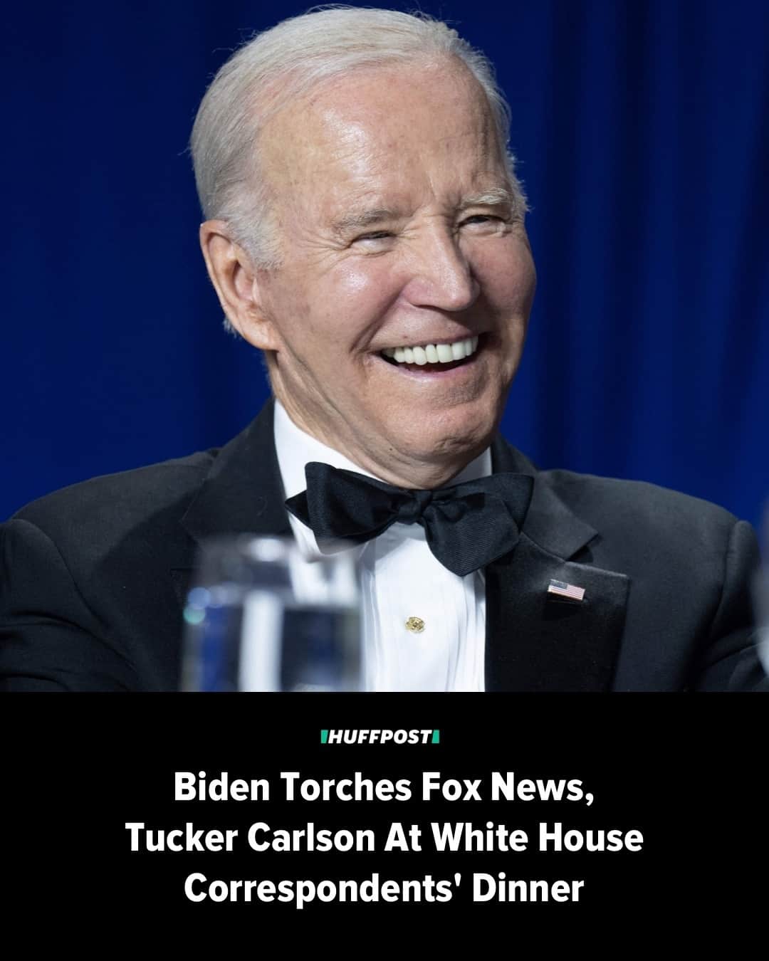 Huffington Postさんのインスタグラム写真 - (Huffington PostInstagram)「President Joe Biden didn’t hold back his swipes at Fox News and its recently “finished” host Tucker Carlson during a White House Correspondents’ Association dinner speech on Saturday. ⁠ ⁠ The president made several sharp quips about a number of Republicans — including Rep. Marjorie Taylor Greene (Ga.), Florida Gov. Ron DeSantis and House Speaker Kevin McCarthy (Calif.) — as he also found time to take aim at Carlson just days after his surprise firing at the network.⁠ ⁠ “The truth is, we really have a record to be proud of: vaccinated the nation, transformed the economy, earned historic legislative victories and midterm results. But the job isn’t finished, I mean, it is finished for Tucker Carlson,” Biden said as the D.C. crowd gasped.⁠ ⁠ “What are you ooo’ing about like that. Like you think that’s not reasonable? Give me a break,” he responded.⁠ ⁠ Biden later roasted Fox News personalities and the network’s recent $787.5 million defamation lawsuit settlement with Dominion Voting Systems, an agreement that included a statement from Fox on its “commitment to the highest journalistic standards.”⁠ ⁠ “It’s great that cable news networks are here tonight, MSNBC owned by NBCUniversal, Fox News owned by Dominion Voting Systems,” he said.⁠ ⁠ “Last year, your favorite Fox News reporters were able to attend because they were fully vaccinated and boosted. This year, with that $787.5 million settlement, they’re here because they couldn’t say no to a free meal. And hell, I’d call Fox honest, fair and truthful. But then I could be sued for defamation.”⁠ ⁠ Head to our link in bio to read more and to watch Biden’s roast at the White House Correspondents’ Association dinner. // 📷️ Getty Images // 🖊️ Ben Blanchet」5月1日 8時30分 - huffpost