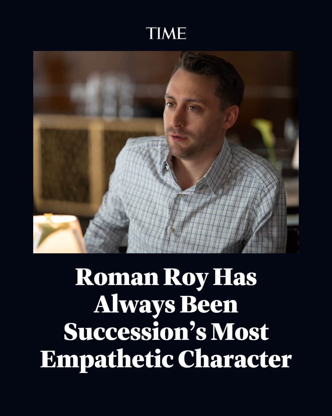 のインスタグラム：「Has the rudest, slimiest, Roy finally grown a conscience? TIME's Eliana Dockterman would argue it has actually been on display all along. His caustic exterior has been a distraction, concealing the reality just beneath the surface that Roman has always been one of the most empathetic characters on #Succession.  Agree? Disagree? F--k off? Let us know in the comments, and read the whole story at the link in bio.  Photograph by Getty」