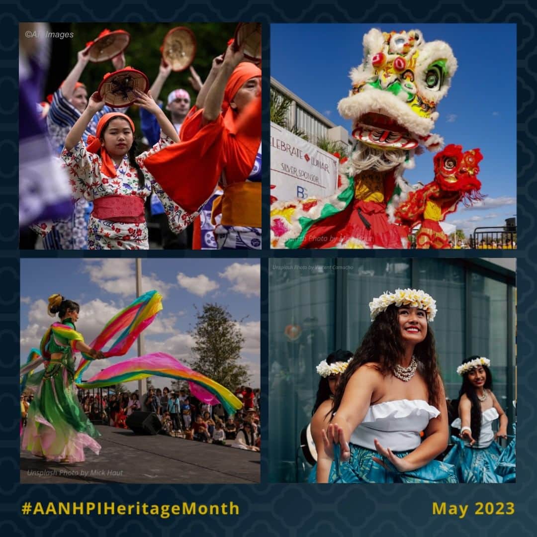 のインスタグラム：「５月は、アジア系・ハワイ先住民・太平洋諸島系米国人文化遺産月間です。今月は、アジア系・ハワイ先住民・太平洋諸島系米国人コミュニティによる米国の歴史への数多くの貢献や、逆境に立ち向かう彼らの強じん力をたたえます。#AANHPIHeritageMonth, #AANHPIHM, #AANHPI, #AAPI」