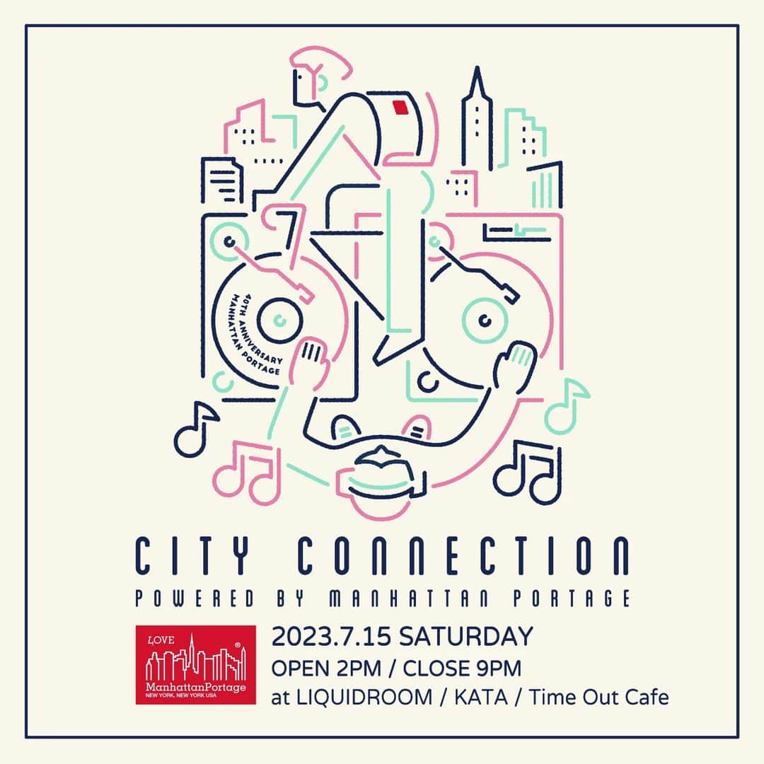 スチャダラパーさんのインスタグラム写真 - (スチャダラパーInstagram)「スチャダラパーが『City Connection powered by Manhattan Portage』に出演します！  『City Connection powered by Manhattan Portage』  Manhattan Portageによる都市型音楽プロジェクト。 東京という都市から繋がるアーティストたちとともに都会に生きる全ての人たちの日常に彩りを。  www.manhattanportage.co.jp/special/city-connection-5  日時：2023年7月15日（土） 開場14:00 / 21:00終了予定 会場：LIQUIDROOM / KATA / Time Out Cafe www.liquidroom.net  ● 第一弾ラインナップ ●  Campanella ケンモチヒデフミ okadada 佐藤千亜妃 スチャダラパー SUKISHA tofubeats WILYWNKA  Manhattan Portage TOKYO 店頭販売前売チケット ¥3,800 ※別途ドリンク代  前売チケット ¥4,300 ※別途ドリンク代  ●前売チケット取扱● Manhattan Portage TOKYO / e+ / ぴあ ※5/1（月）よりManhattan Portage TOKYOにて店頭限定前売チケット販売開始 ※5/1（月）18:00よりe+にてプレオーダー開始 ※5/16（火）より各種プレイガイドにて一般販売開始 e+ : https://eplus.jp/sf/detail/3862740001-P0030001」5月1日 21時43分 - sdp1990_official