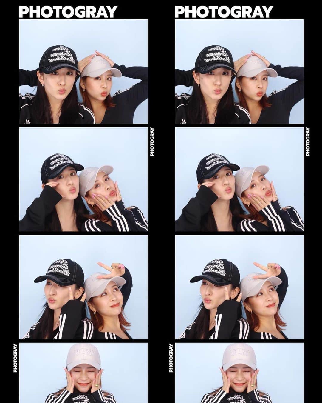 ヒロタナギサのインスタグラム：「_  #韓国プリクラ  🖤🤍  日本でプリクラなんて何年も撮ってないけど韓国では毎日撮ってた🤭  #nagisatrip  #韓国旅行 #🇰🇷」