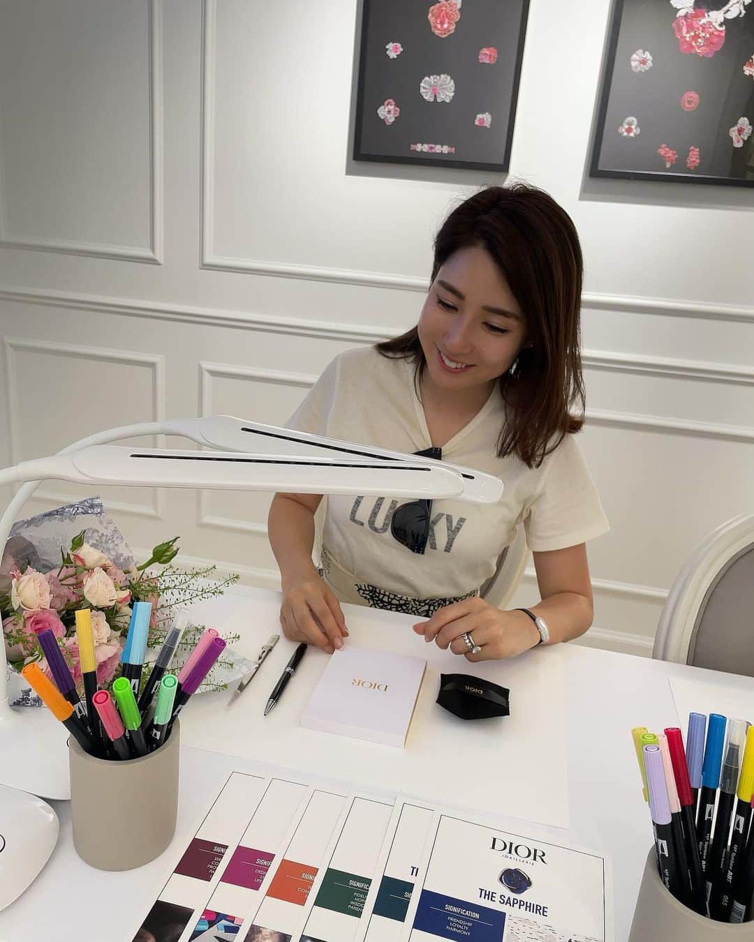 髙田麻紀子のインスタグラム：「❤︎  @dior Gem Class💎  #villadior #villadior2023 #gem #gemclass #gemstones」