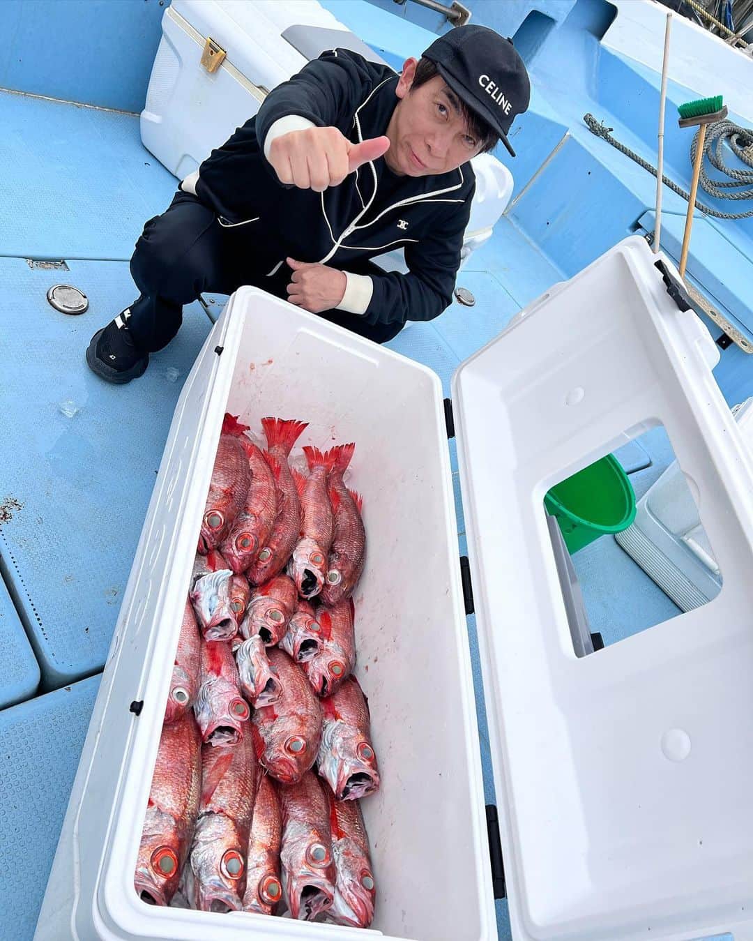 松浦勝人のインスタグラム：「アカムツ特大 笑 釣れたよ！  #釣り #アカムツ  #のどぐろ  #maxmatsuura #fishing」