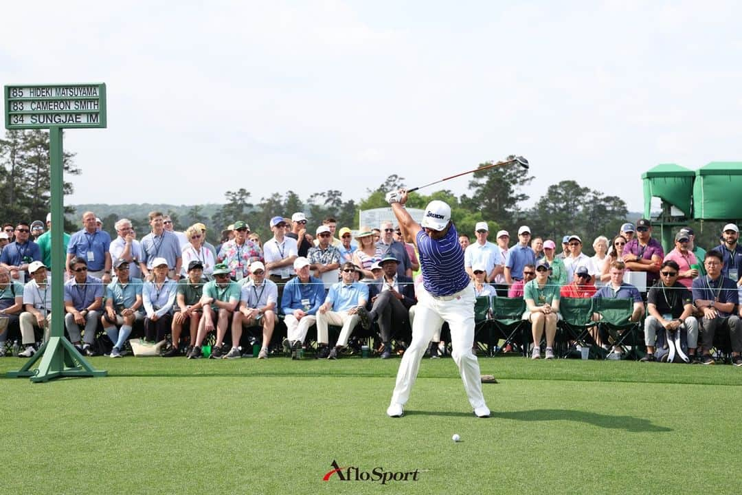 アフロスポーツさんのインスタグラム写真 - (アフロスポーツInstagram)「Japan's Hideki Matsuyama on the 1st hole during the day 1 of the 2023 Masters golf tournament at the Augusta National Golf Club in Augusta, Georgia, United States, on April 6, 2023.  Photo by Koji Aoki  #themasters」5月1日 16時06分 - aflosport