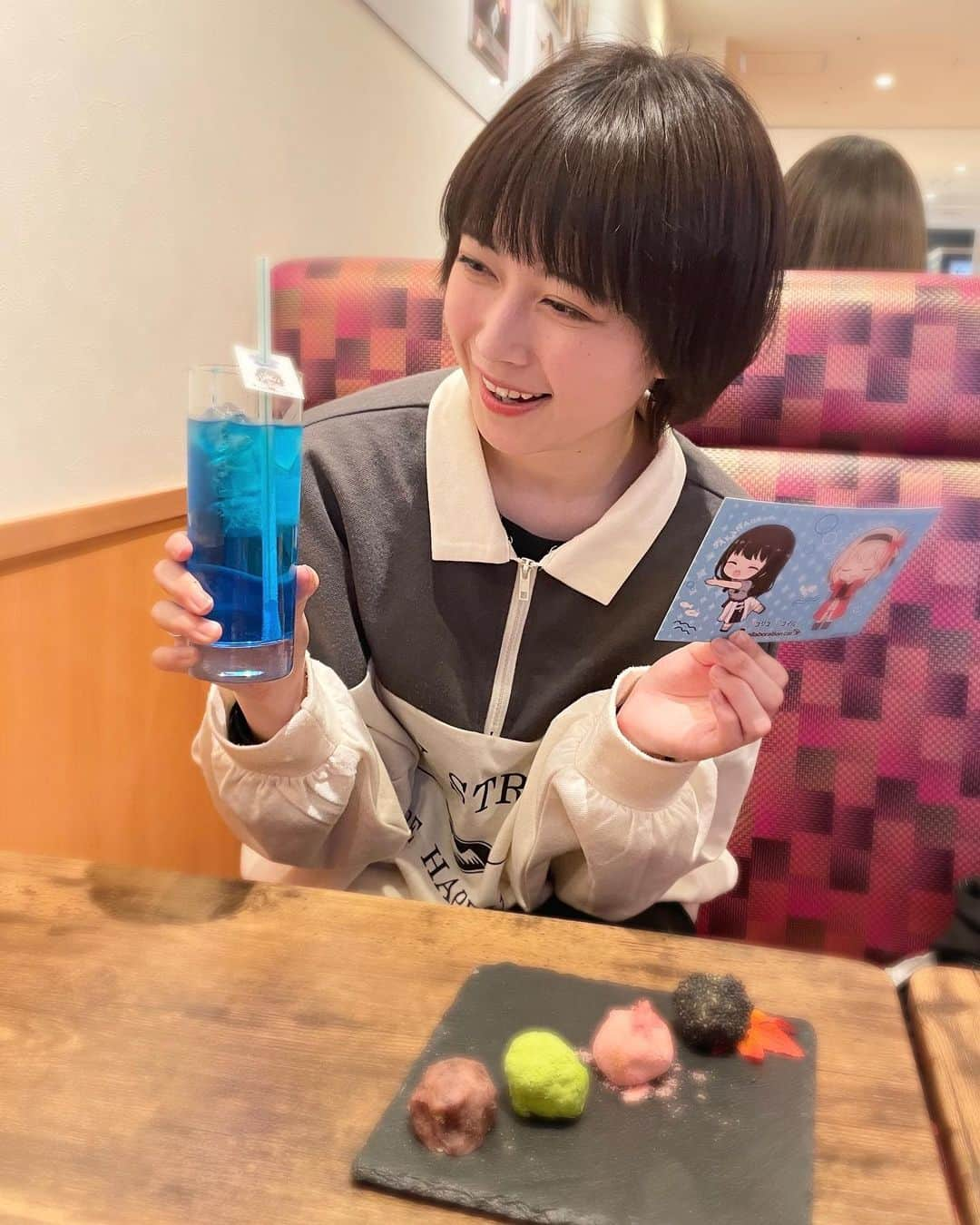 彩木咲良さんのインスタグラム写真 - (彩木咲良Instagram)「☺︎ コラボカフェに行ってきた とても楽しい空間でした🍡  #リコリスリコイル #リコリコ」5月1日 17時02分 - ayakisakura_official