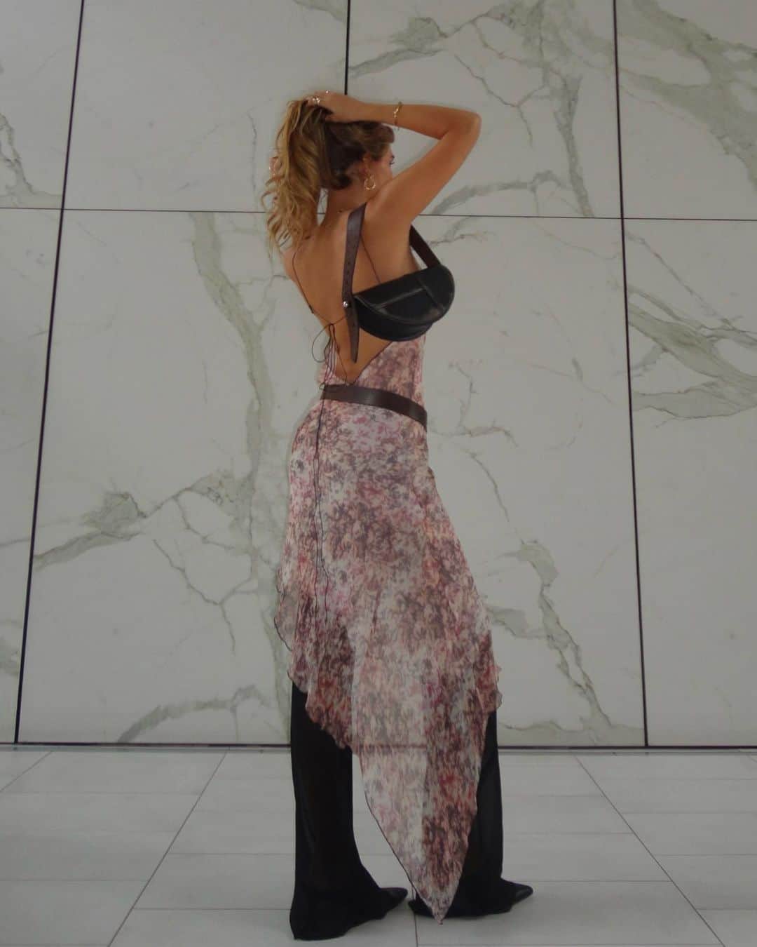 のインスタグラム：「@maraluysal styles the Florentine Asym Midi Dress over the Floria Pant. Available now.   #becandbridge #embody」
