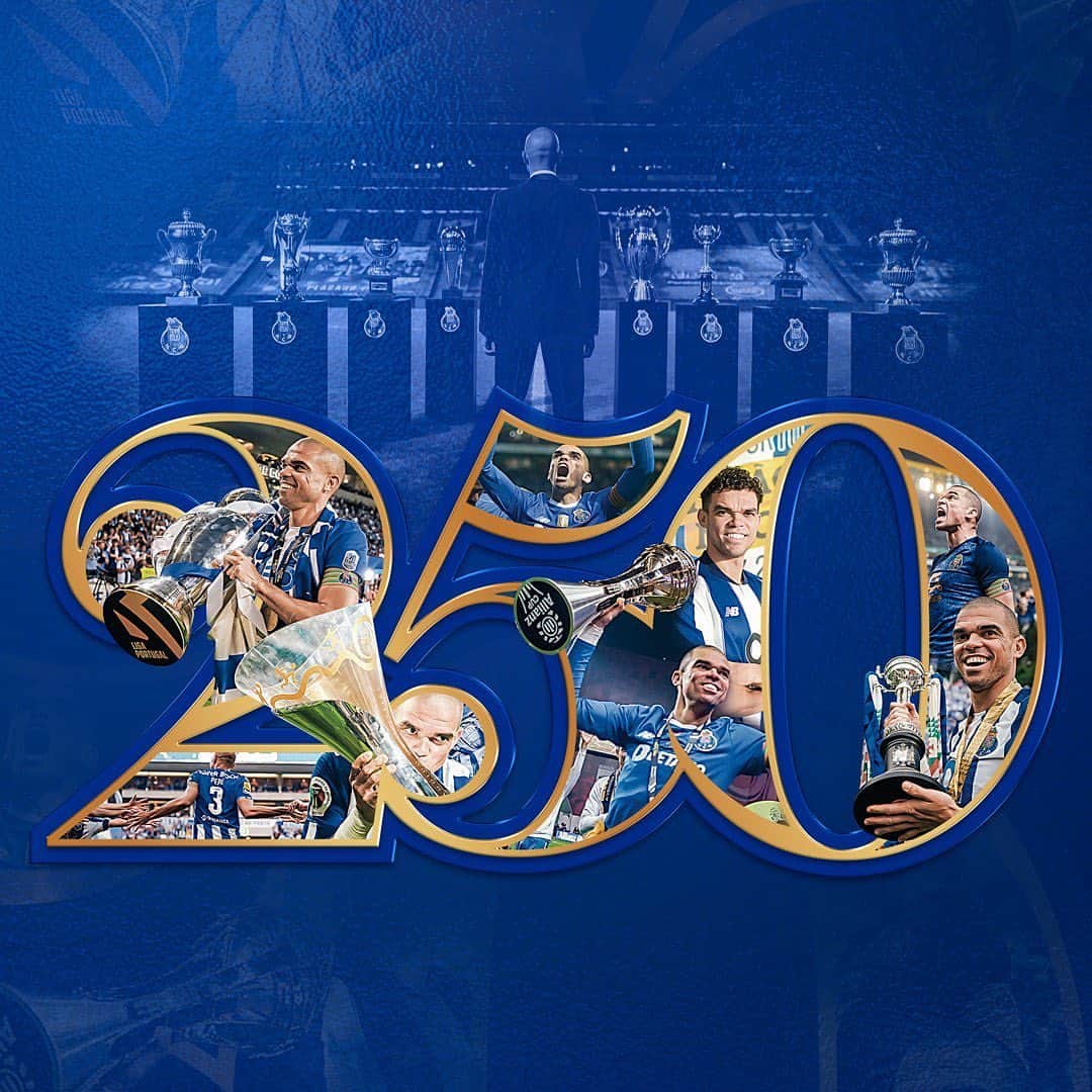 ペペのインスタグラム：「250 jogos com o @fcporto ⭐️ • “Oh meu Porto, onde a eterna mocidade diz à gente o que é ser nobre e leal”」