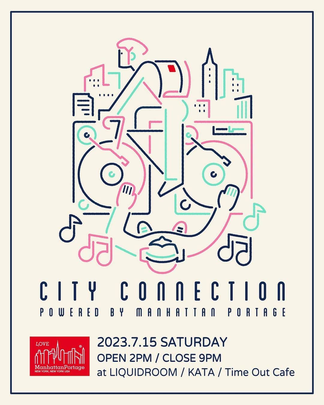 マンハッタンポーテージさんのインスタグラム写真 - (マンハッタンポーテージInstagram)「. City Connection powered by Manhattan Portage  Manhattan Portageによる都市型音楽プロジェクト“City Connection”が開催！   “東京という都市から繋がるアーティストたちとともに、都会に生きる全ての人たちの日常に彩りを。”をテーマにManhattan Portageのカルチャーをお届けします。  本日より前売りのプレオーダーがスタート。 また、Manhattan Portage TOKYOにて限定チケットも販売開始いたしました！  City Connection powered by Manhattan Portage 2023.7.15（土）OPEN 2PM / CLOSE 9PM at LIQUIDROOM / KATA / Time Out Cafe www.liquidroom.net   ● 第一弾ラインナップ ● Campanella ケンモチヒデフミ okadada 佐藤千亜妃 スチャダラパー SUKISHA tofubeats WILYWNKA  Manhattan Portage TOKYO 店頭限定 特別プライス前売チケット / ¥3,800 ※別途ドリンク代 前売チケット / ¥4,300 ※別途ドリンク代   ● 前売チケット取扱 ● Manhattan Portage TOKYO / e+ / ぴあ ※5/1（月）よりManhattan Portage TOKYOにて店頭限定前売チケット販売開始 ※5/1（月）18:00よりe+にてプレオーダー開始 ※5/16（火）より各種プレイガイドにて一般販売開始 e+ : https://eplus.jp/sf/detail/3862740001-P0030001  #manhattanportage #cityconnection #liquidroom #campanella #ケンモチヒデフミ #okadada #佐藤千亜妃 #スチャダラパー #sukisha #tofubeats #wilywnka」5月1日 19時00分 - mp_japan