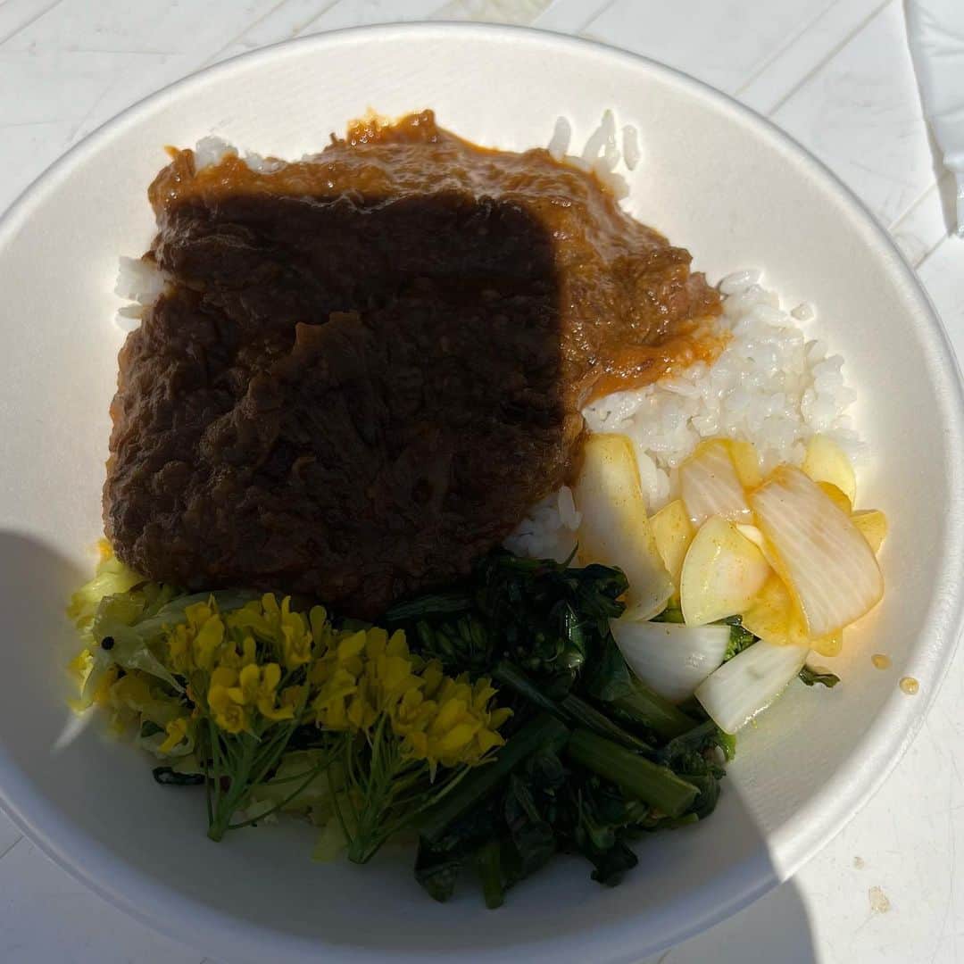 池田鉄洋のインスタグラム：「オーガニックなカレー！激ウマ！  ただ、スマホの影がっ！  美味しいのに、美味しそうに撮れないシリーズ」