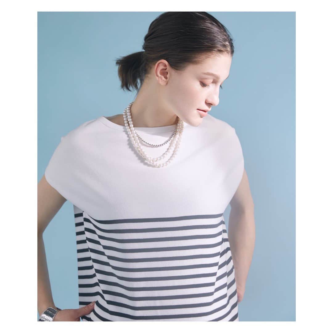 のインスタグラム：「2023 summer collection  knit no.71-32170027 ¥13,970     #superiorcloset #ined #23ss #summer #スーペリアクローゼット #イネド #夏 #新作 #夏服 #サマーニット #gw #休日コーデ #大人カジュアル #キレイめコーデ」