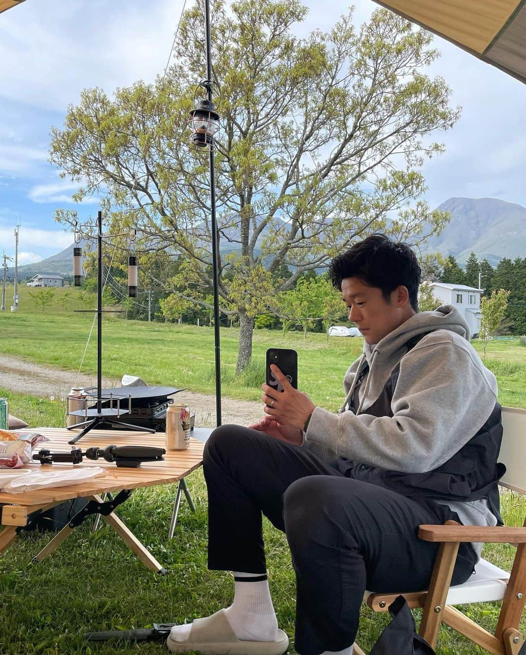 下坂晃城さんのインスタグラム写真 - (下坂晃城Instagram)「. 🏕🏕🏕🏕 #久住高原オートビレッジ  #キャンプ #キャンプ飯  #ガンジー牧場  #スノーピーク #snowpeak  #エルフィールド」5月1日 20時24分 - 3koooooki0