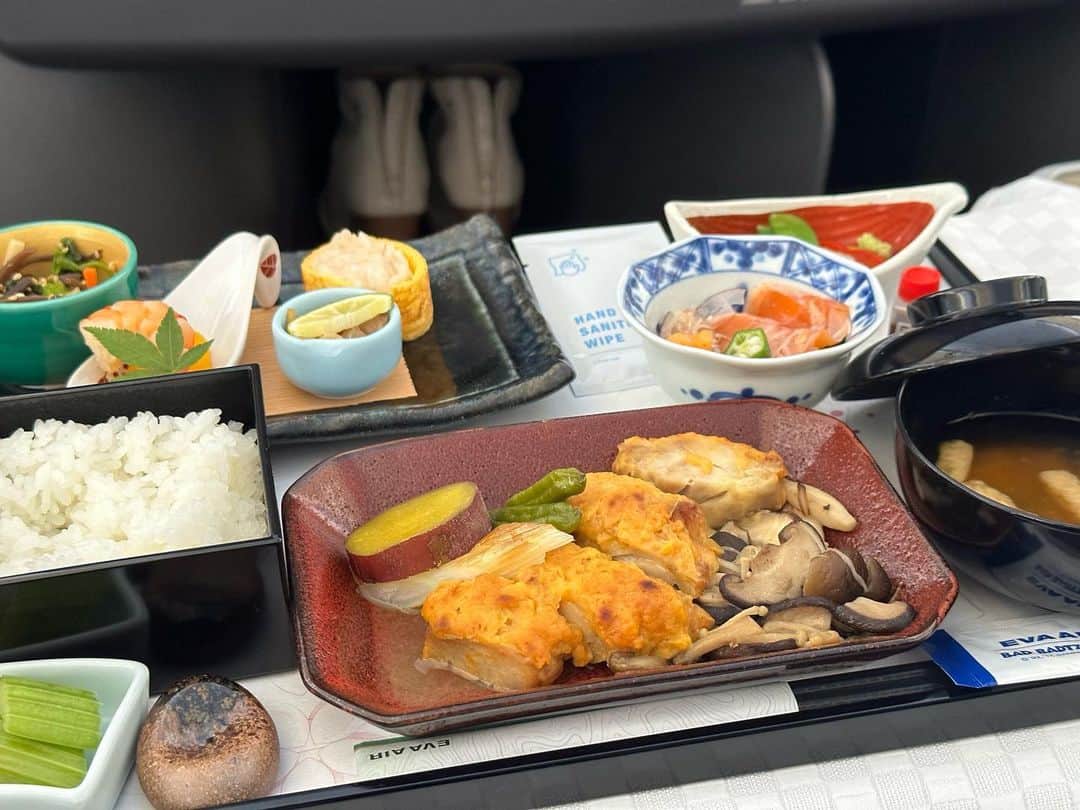 範田紗々さんのインスタグラム写真 - (範田紗々Instagram)「機内食とは思えなーい😳 😋🍚😋🍚😋🍚😋 #台湾旅行 #葵マリー」5月2日 7時17分 - handa_sasa