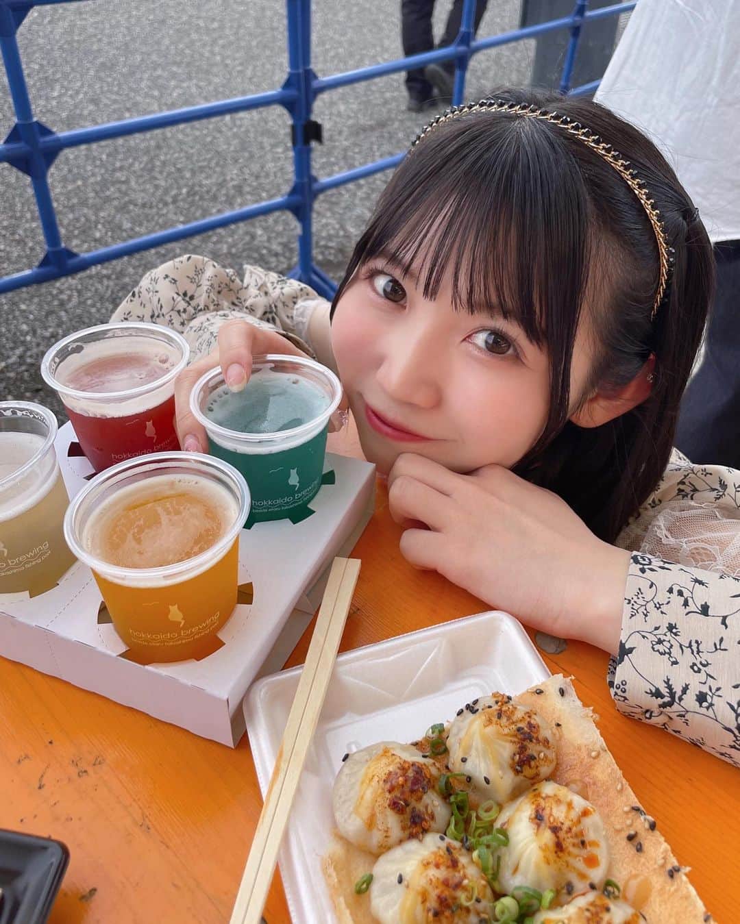 雪村花鈴さんのインスタグラム写真 - (雪村花鈴Instagram)「餃子フェスにいってきた🥟  餃子とビールさいこう〜！」5月1日 23時22分 - yukimura_karin