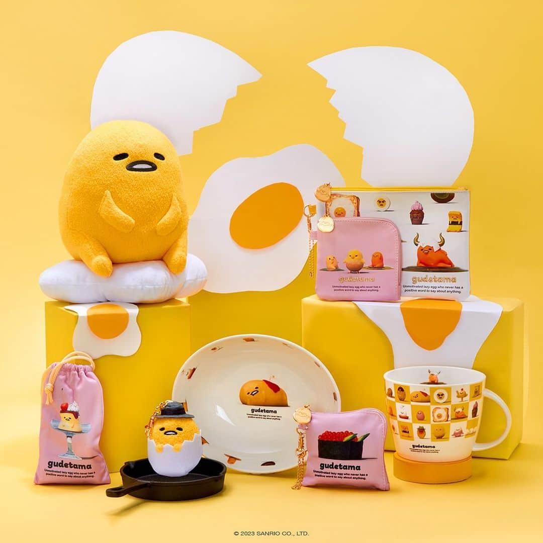 ぐでたまのインスタグラム：「An Eggcellent Collection inspired by Gudetama's Series on @netflix 🍳 Laze around with this Gudetama plush and more! Link in bio to shop.⁠」