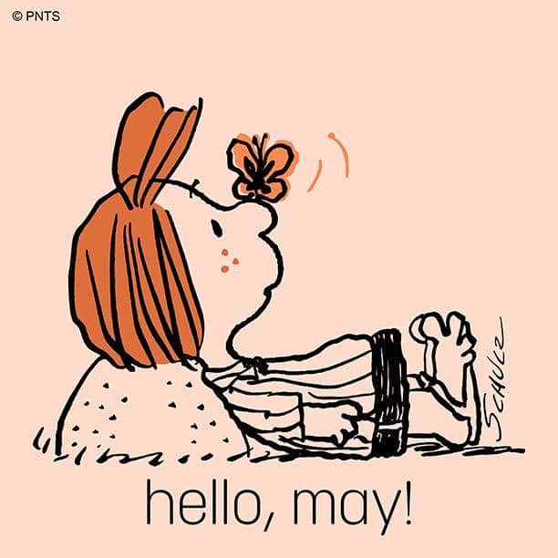 スヌーピーのインスタグラム：「Hello, May!」