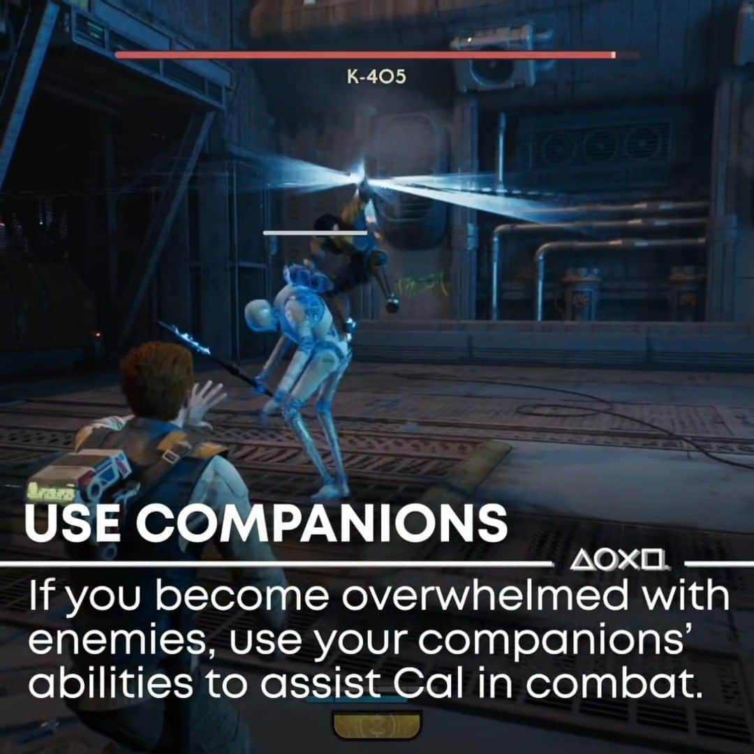PlayStationのインスタグラム：「There are many tools and allies at your disposal in Star Wars Jedi: Survivor. Learn how to use them effectively to help save the galaxy.」