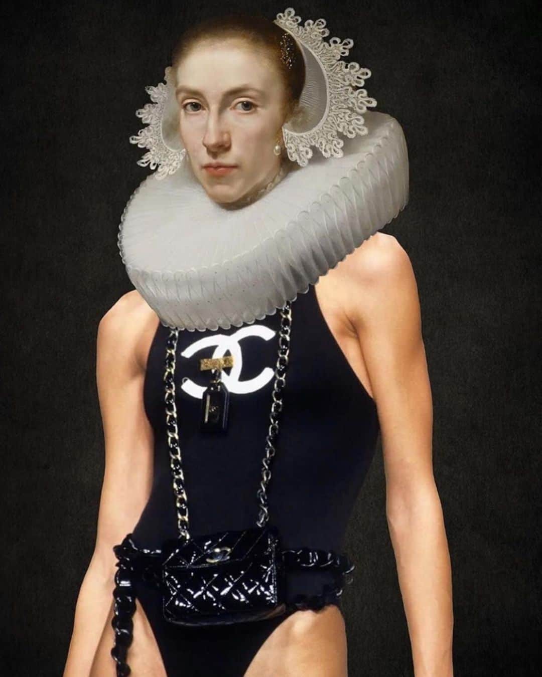 キャサリン・ゼタ・ジョーンズのインスタグラム：「Do you think this is too much to wear to my King Charles Coronation party on Saturday.  Loving the Tudor vibe, just think I may get a bit cold. Share your thoughts😂」