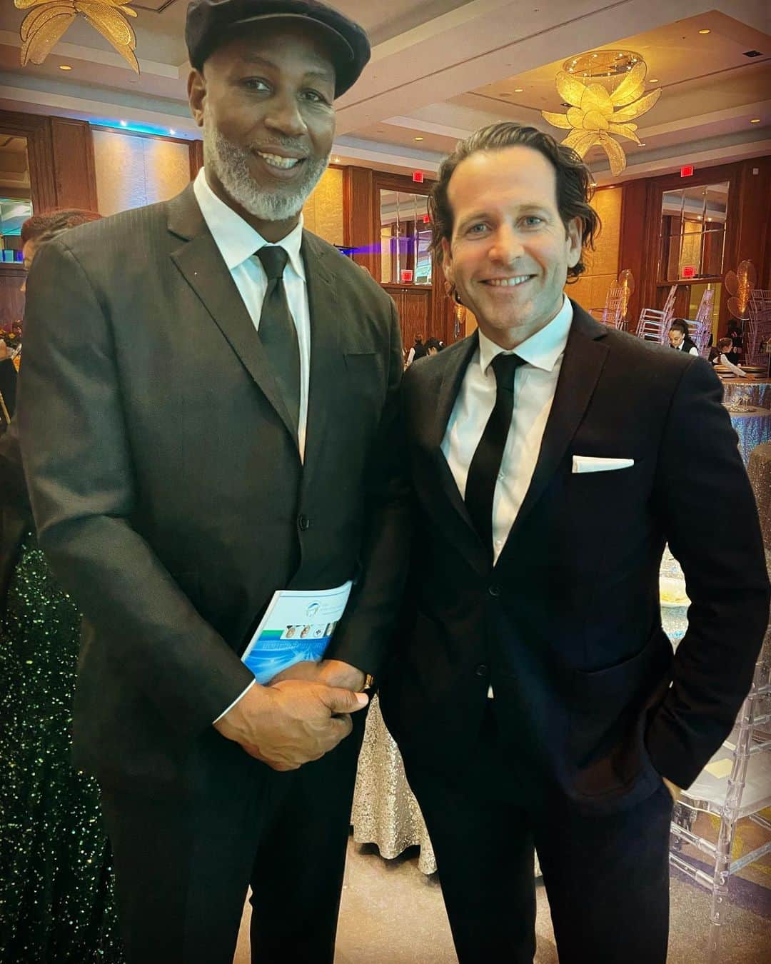 アイオン・ベイリーのインスタグラム：「The only heavy weight match I’ve ever been to was as a guest of @hboboxing was to see @mrlennoxlewis technically knocking out Francois Botha in round 2 in London. The only heavy weight I’ve ever met is also Lennox Lewis, the other night, 23 years later. I told him he ruined going to live boxing for me as their was so much hoopla over the fight and it was over in minutes. He laughed and said “hey, they don’t pay me for overtime”! We agreed we were destined to meet a 3rd time in life and I shook his massive hand.」