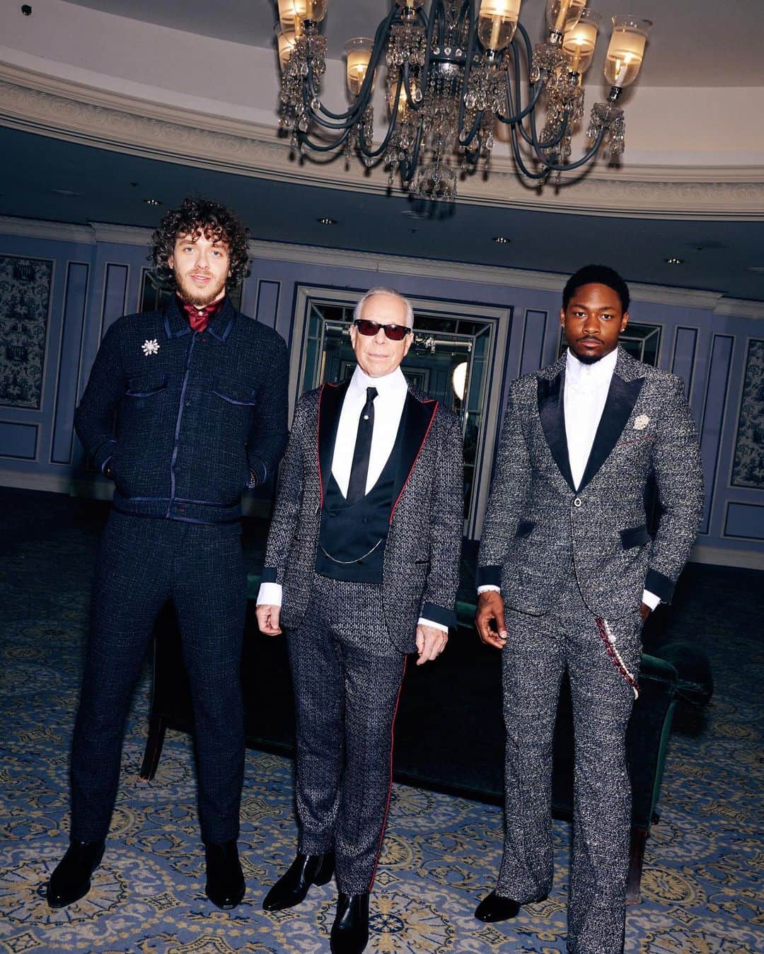 Tommy Hilfigerのインスタグラム：「Final moments before the Met Gala with #JackHarlow, #StefonDiggs, #TommyHilfiger and #DeeHilfiger dressed in line with this year’s theme - Karl Lagerfeld: A Line of Beauty. #MetGala  Photo production: @f2max  Creative director: @maximsap  Photos by @theromanvarlamov @stepanfilenko」