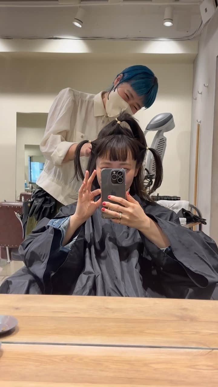 三戸なつめのインスタグラム：「ちょいと今更感あるのですが前のヘアチェン動画でつ🦭💚 #mito_natsume」