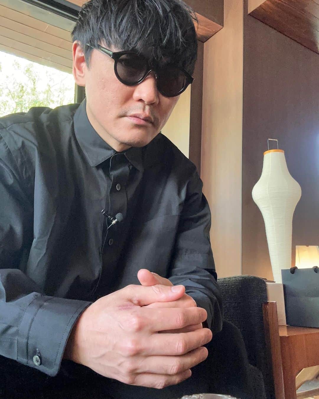 山口一郎のインスタグラム：「ラジオ収録。」
