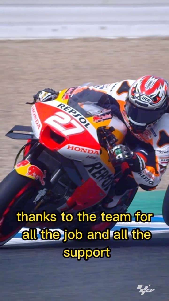 レプソル・ホンダのインスタグラム：「A wild weekend in @MotoGP before it’s back to @WorldSBK duties for @ikerlecuona_27   Thanks for your hardwork, effort and most of all your enthusiam Iker! 😘」