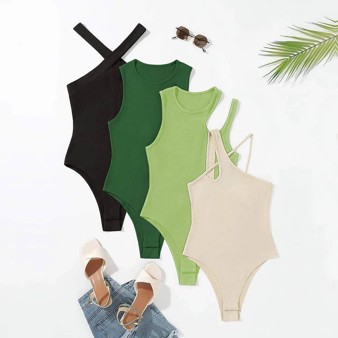 SHEINのインスタグラム：「(body)suit yourself in SHEIN Bae 💚🖤🤎🤍  🔎9451162 8005572 7659862  #SHEIN #SHEINforAll #SHEINstyle #fashion #chic」