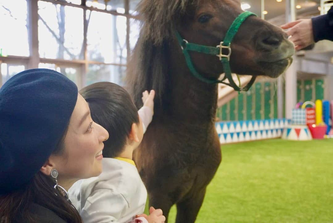 山田桃子のインスタグラム：「友人の息子くん♡ .  北海道に住むお友達に会えました🧡 以前、息子ちゃんが、赤ちゃんの時に会ったけれど、 おしゃべりマンになっていて、楽しすぎました。  癒されキャラだし、イケメンだし、 可愛いし、人見知りしないし、 なんて子だ👀‼️  また会う日まで、 私のこと覚えていてね🫶  . #ノーザンホースパーク  #ポニーショー #ポニー #2歳男の子 #戯れる #29歳  #フリーアナウンサー #山田桃子」