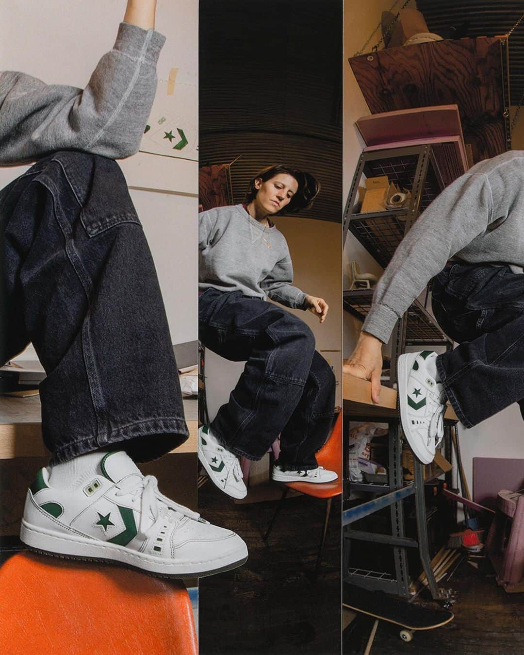 converseのインスタグラム：「Retro style ✅ Increased comfort + grip ✅ Built for skateboarding ✅  Meet the AS-1 Pro, designed with Alexis Sablone. Shop now on Converse.com. #CreateNext」
