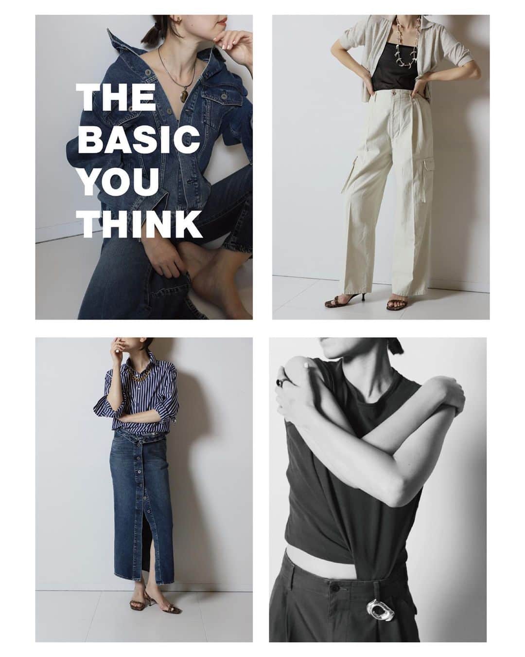 のインスタグラム：「〝THE BASIC YOU THINK〟 5/3wed.ON SALE！ WEB 10:00 START. ⁡  右上 ・カーゴパンツ No.23030922112020 ¥29,700 col:ナチュラル/カーキ size:34/36/38  ・Open Collar Knit カーディガン No.23080922117020 ¥17,600 col:ナチュラル/レッド size:free  右下 ・シアータンク No.23070922106020 col:カーキ/ホワイト/ブラック size:free  ・カーゴパンツ  左下 ⁡・BASICレギュラーカラーシャツ ⁡No.23050922106010 ¥18,700 col:ネイビー(ストライプ)・ホワイト size:free ※WEB準備が整い次第発売予定です。  ・製品加工デニムロングスカート No.23060922107020 ¥25,300 col:ネイビー size:36/38  左上 ・デニムジャケット No.23011922102110 ¥31,900 size:36/38  ・製品加工センタープレスデニム No.23030922117020 ¥25,300 size:34/36/38/40  ※一部商品につきまして博多店は5/4(木)入荷予定です。  ⁡ 【WEB決済電話受付可能店舗】 ▪︎ルミネカード NEWoMan新宿店・有楽町店・池袋店・大宮店 ▪︎MIカード ラシック名古屋店 ⁡ ⁡ #Plage #プラージュ #baycrews #ベイクルーズ #fashion #ファッション #coordinate #コーディネート #THEBASICYOUTHINK #BASIC ⁡ ⁡」