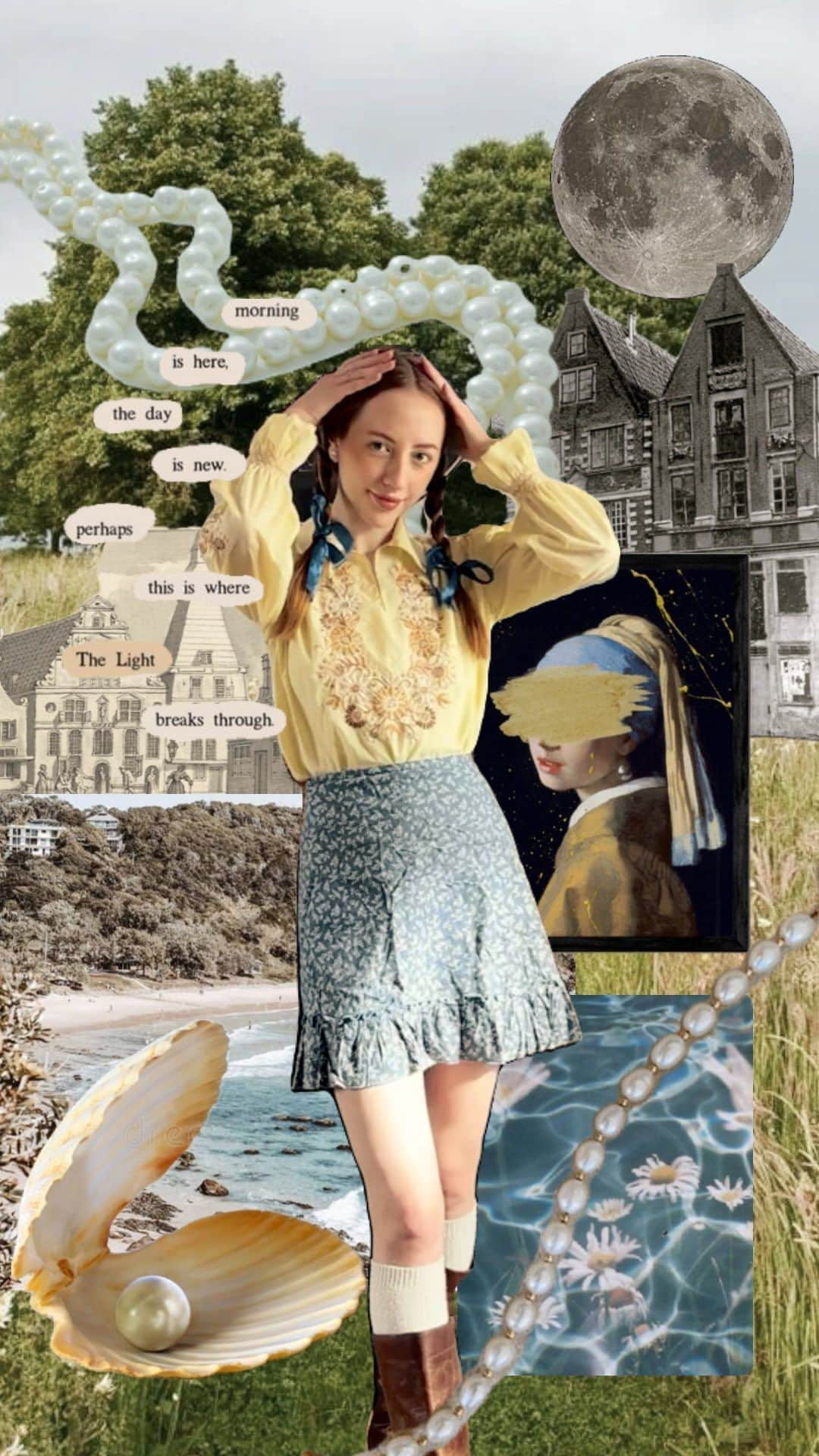 ベッキー・クルーエルのインスタグラム：「Inspired by Vermeer 🐚 Girl with a Pearl Earring 👨‍🎨  Dress: blouse vintage 🌸  Skirt: @brandymelvilleuk  Shoes: cowboy boots @elindiovintage   Socks: @uniqlo  #girlwithapearlearring #artlover #classicart #girlwithapearlearringfilm #vermeer #johannesvermeer #artfashion #fashioninspiration #outfitinspiration #fashionlooks #ootddetails #ootdgirls #balletcore #coquettefashion #romanticstyle #softgirlaesthetic #softgirl #princesscore #historyoffashion #historyfashion #fashionhistory #fashionhistoryblogger #retrofabric #modeparisienne #lavieparisienne #blogeusemode #parisstreetstyle #monlook #onparledemode #fashionguide」