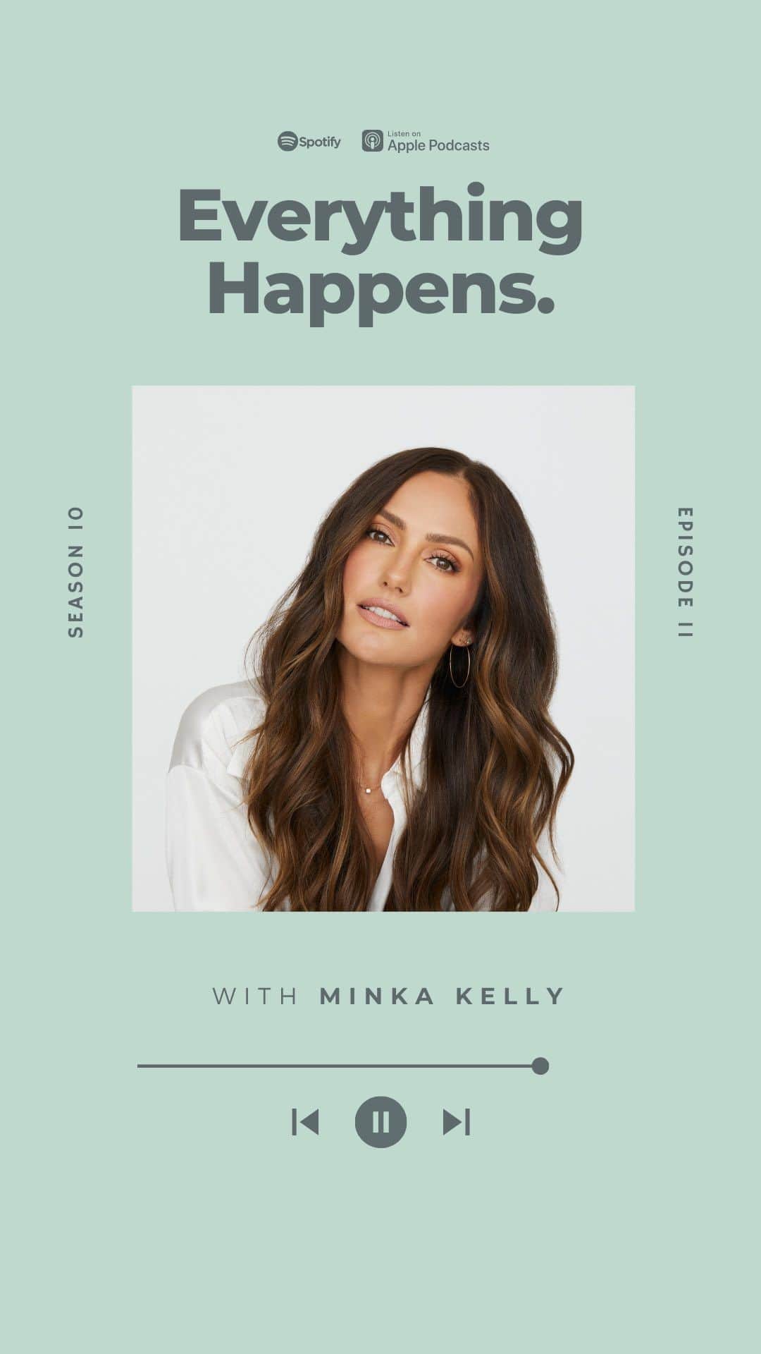 ミンカ・ケリーのインスタグラム：「How do we stay soft in a world that has taught us to be tough?   You might recognize @MinkaKelly from her roles playing Lyla Garrity on Friday Night Lights or Samantha in HBO’s Euphoria. But you might not realize the chaos she endured throughout her childhood. Raised by a single mom who worked as a stripper and struggled with addiction, Minka had to learn how to take care of herself and the adults around her, and, eventually, to forgive her mom.   Hers a story of love and grace under pressure and, holy cow, you’re going to love her.   The thoughtful, the kind, the brilliant, the resourceful, Minka Kelly is on the podcast this week. And you’re not going to want to miss it. Listen to EVERYTHING HAPPENS wherever you get your podcasts or click on the link in my bio.」