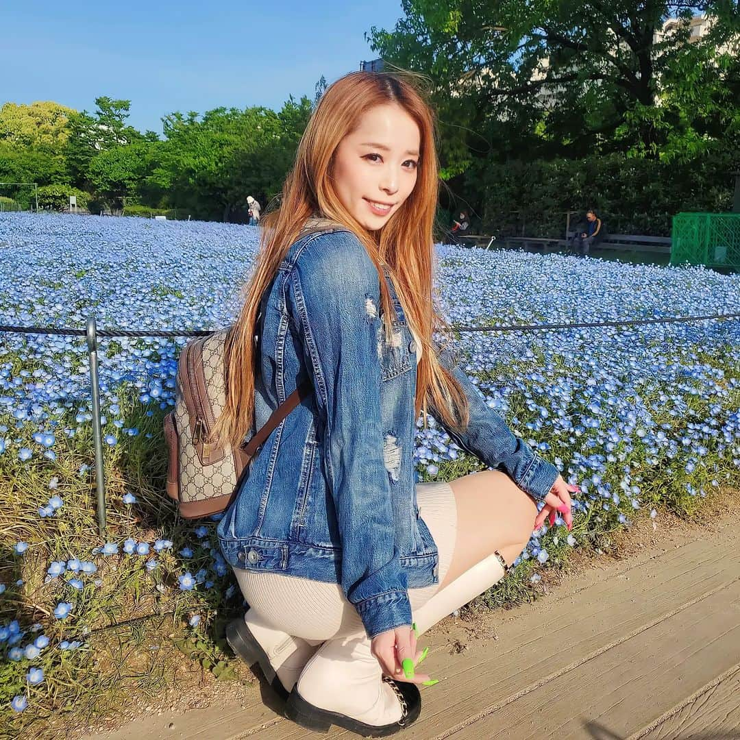 ようようさんのインスタグラム写真 - (ようようInstagram)「綺麗な景色が好き！🌼 ⁡⁡⁡ ⁡⁡お花畑、癒されたな～✨✨ ⁡⁡ ⁡⁡ ⁡⁡ ⁡⁡ ⁡⁡ ⁡⁡ ⁡#ようようさん #アイドル #キャンギャル  #レースクイーン #撮影会モデル #フォロワー募集中 #撮影会 #関西モデル #人物写真 #Japanesegirl #followme #model #cosplay #racequeen #instagood  #instalove #gravureidol #いいねしてね #カメラマンさん募集 #被写体モデル #glamor #gravure  #팔로우 #맞팔 ⁡ ⁡#長居公園 #長居植物園 #ネモフィラ #お花 #花畑」5月3日 12時02分 - yoyochan_ranchan