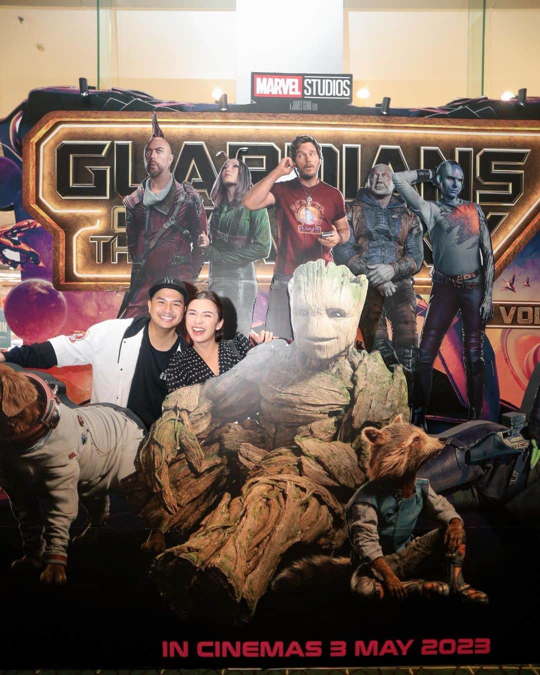 チェルシー・オリビアのインスタグラム：「Date night with Guardians Of The Galaxy Vol 3 … WORTH IT!!!! Sampe mau nangis nonton-nya,Music”nya seru2 alur ceritanya keren duh paket komplit !!! Thank you @disneyindonesia @marvelindonesia ❤️」