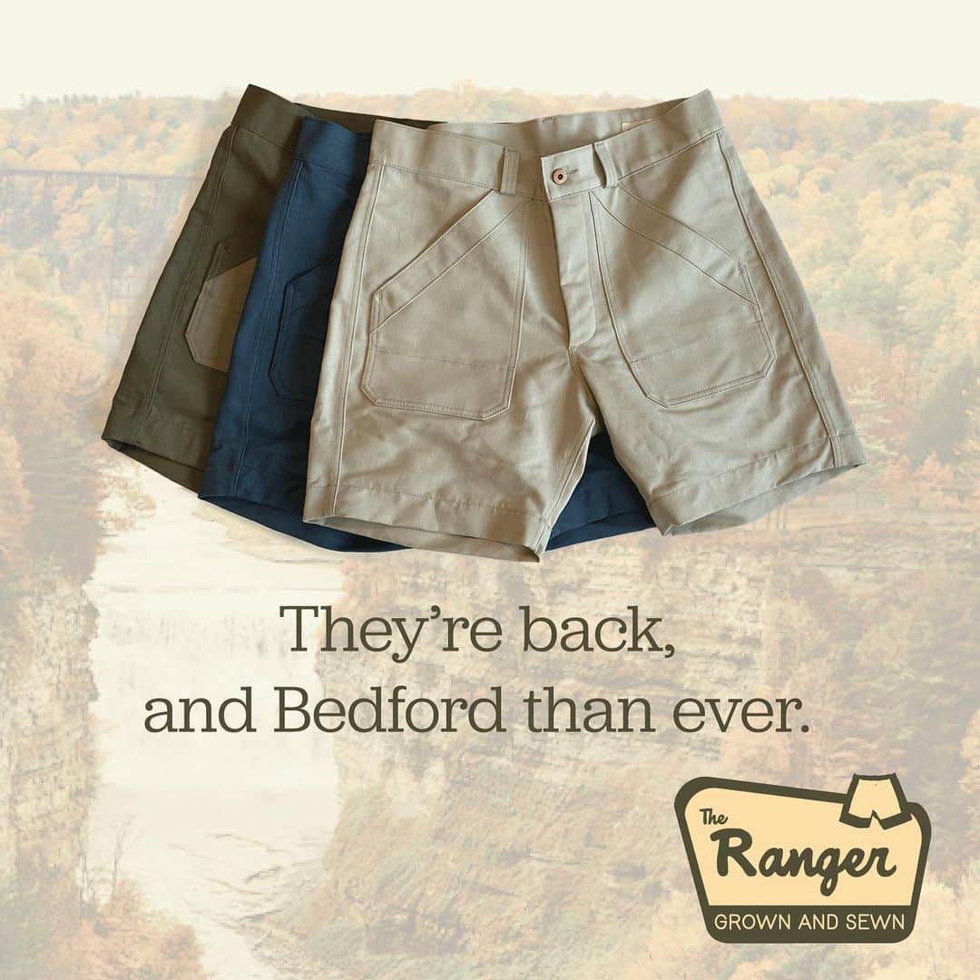 グロウン＆ソーンのインスタグラム：「Our best selling shorts of all time are back! And this time in a super badass Bedford Cord.  This fabric is amazingly comfortable and at the same time remarkably durable.  This seasons color options are also as legit as it gets. We’re imagining the 2-tone will sell out quick so grab yours before someone else does.」