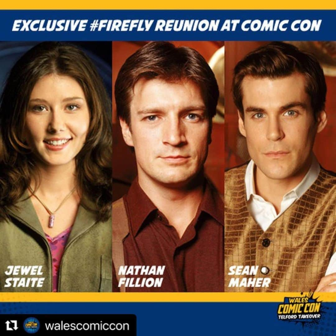 ジュエル・ステイトさんのインスタグラム写真 - (ジュエル・ステイトInstagram)「SEE YOU NEXT WEEK!  #Repost @walescomiccon ・・・ SHINY! 🍓  It will be an exciting weekend for #Firefly fans everywhere as we are thrilled to bring an exclusive panel and group photo-ops with @nathanfillion, @jewelstaite and @sean_m_maher this Spring! #WCC2023 🚀  Online Store ➡️ https://purchase.growtix.com/eh/Wales_Comic_Con_Telford_Takeover_May_2023」5月3日 6時09分 - jewelstaite