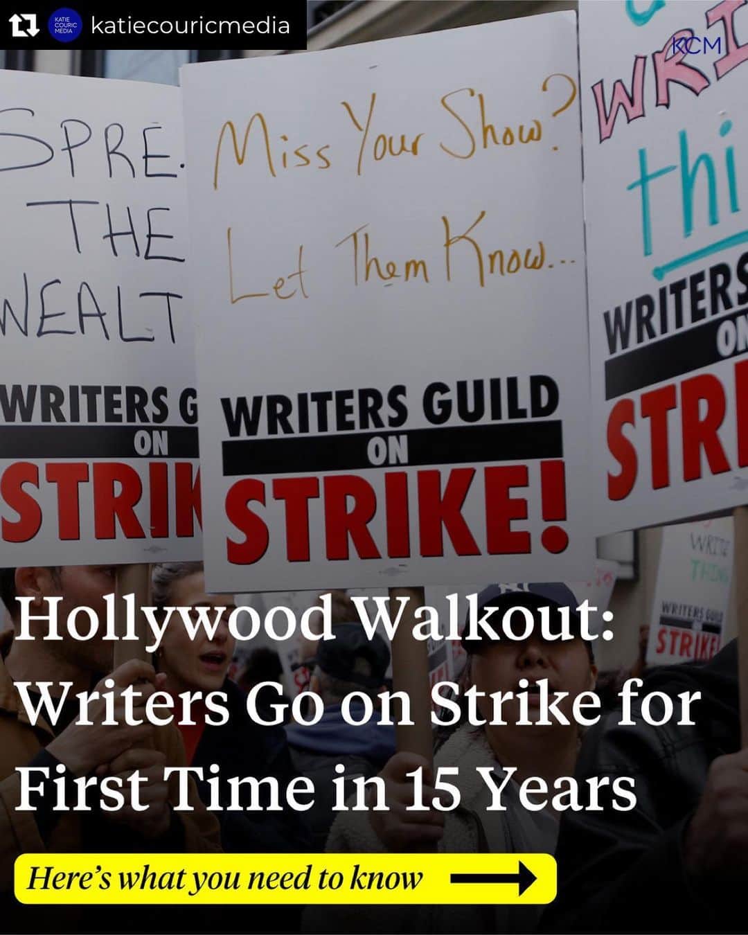 ジェニファー・グレイのインスタグラム：「without the writers we have bupkis!! #writersstrike #writersrule #wgastrike」