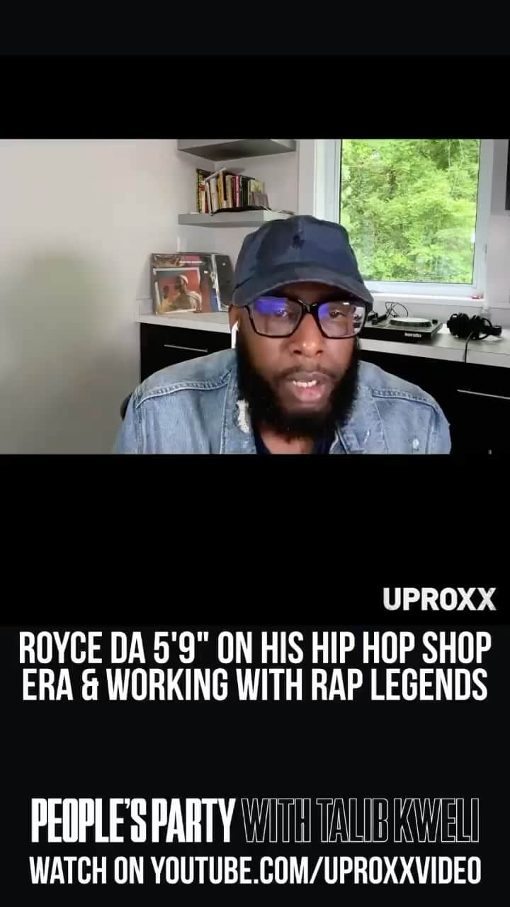 タリブ・クウェリのインスタグラム：「Real will always recognize real. Legends will always recognize legends. On #peoplesparty our guest @royceda59 speaks on his Hip Hop Shop era & working with hiphop legends. #worldsbestpodcast Full episode at youtube.com/uproxxvideo via @uproxx」