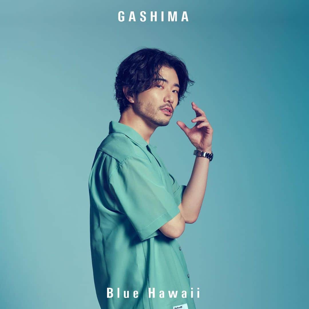 GASHIMA のインスタグラム：「・ GASHIMA from WHITE JAM "Blue Hawaii" 配信スタートしました🎧  Apple Music, Spotify, LINE Music etc...」