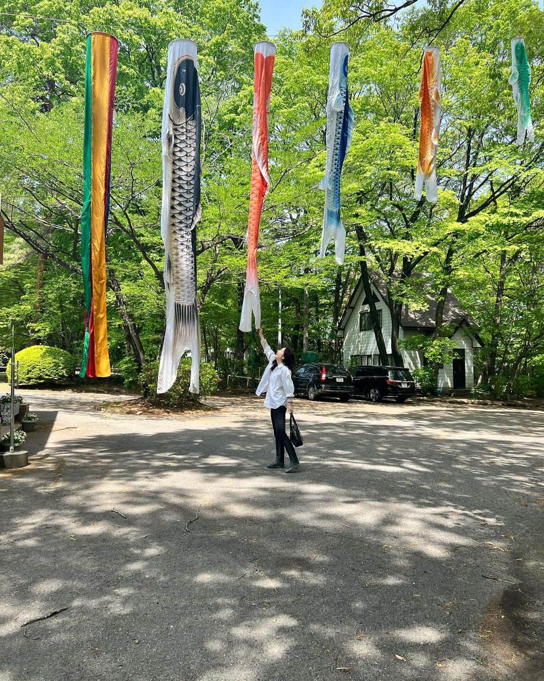 藤田陽子さんのインスタグラム写真 - (藤田陽子Instagram)「天まで届け鯉のぼり〜  5月5日は子供の日(明日ね)  私が小さいころは、近所にもたくさんあったし、うちにも弟の鯉のぼりがありました  でも、最近、東京では全然見かけないですね。  海外から帰ってきてもったいないな〜と思う日本の習慣は、自国に伝わる行事を大切にしないこと…  　例えば、ハロウィンやクリスマスは町中で盛り上がるのに、どうして、桃の節句や子供の日を盛り上げて行かないのかしら…  これから日本は観光に力を入れていくのなら、まずは自国の文化を大切にしないと〜と思ってしまうのは、私がいい年だからかしらね、笑  @yoko.fujita.official  @define_beauty_japan   #鯉のぼり #子供の日 #ゴールデンウィーク #ゴールデンウィーク旅行 #ゴールデンウィークの過ごし方 #アラフィフ #アラフィフコーデ #アラフィフ女子 #アラフィフ女子 #日本 #日本好きな人と繋がりたい #japan #festival」5月3日 10時27分 - yoko.fujita.official