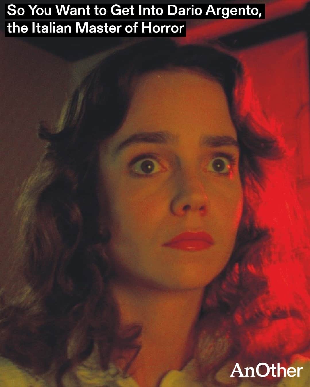 AnOther Magazineのインスタグラム：「Some call him the “Master of Horror”. To others, he’s “the Italian Hitchcock”. Whatever he is, @darioargento_official – director of Suspiria, Deep Red, and much more – remains one of the most iconic filmmakers to emerge from Italy’s genre filmmaking heyday 🩸⁠ ⁠ As the @britishfilminstitute presents 17 new 4K restorations of the director’s films as part of the month-long season Dario Argento: Doors Into Darkness, @jamesbalmont provides a brief introduction to his illustrious career. Find out where to start at the link in bio 📲⁠ ⁠ 📸 1. Suspiria, 1977 (Film still)⁠ 2. Inferno, 1980 (Film still)⁠ 3. Phenomena, 1985 (Film still)⁠ 4. Suspiria, 1977 (Film still)⁠ 5. Deep Red, 1975 (Film still)⁠ 6. Tenebrae, 1982 (Film still)⁠ 7. Opera, 1987 (Film still)」