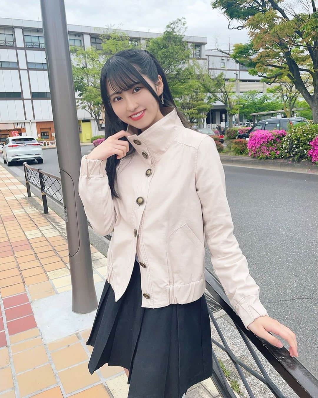 瀬戸ゆなのインスタグラム：「▫️ ゴールデンウィークは満喫出来てますか？💭 お天気良かったね~☀️   #夢アドシトロン  #高校生女子  #アイドル  #ハーフツイン  #ハイネック  #瀬戸ゆな」
