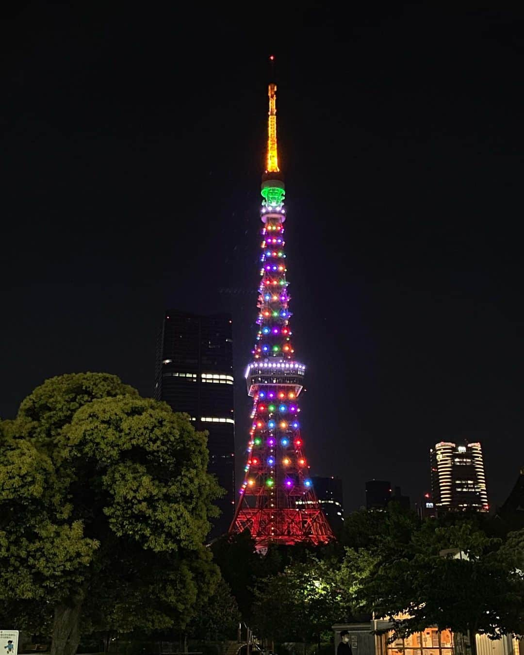 宮本和奏さんのインスタグラム写真 - (宮本和奏Instagram)「東京タワー綺麗ー！！  夜の東京タワーは明るい時間とは違う見た目になるから大好き #宮本和奏#ジャンプしてみたらブレブレでした笑」5月3日 21時19分 - lespros_wakana5