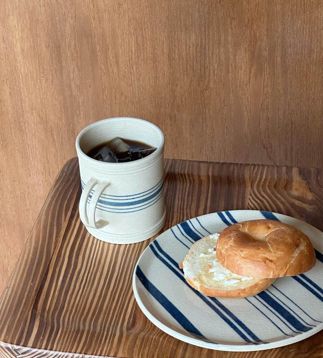 玉城翔子さんのインスタグラム写真 - (玉城翔子Instagram)「☕️🥯♡  @margiche_coffeexbagel」5月3日 12時55分 - shoco1116