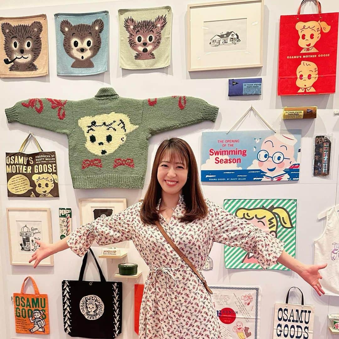 大西遥香のインスタグラム：「. 原田治展💗 かわいい展示とグッズがいっぱいで、 あっという間に時間が過ぎていきました🥺❤️  一緒に行った母も大喜びでした🥰  万代島美術館で、今週末までです🏃‍♀️💨  #原田治展 #原田治 #osamugoods #オサムグッズ  #新潟おでかけ #新潟県立万代島美術館」