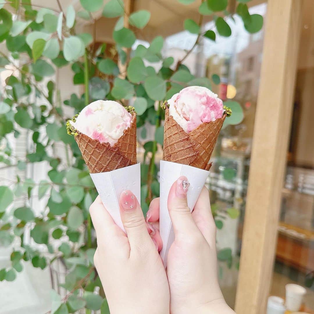 近藤沙瑛子さんのインスタグラム写真 - (近藤沙瑛子Instagram)「駒沢大学駅から少し歩いたとこにある、 #poppy 🍨の期間限定の苺アイス🥺🍓  アイスももちろん美味しいんだけど、ここのコーン今まで食べたどのコーンよりも美味しかった… 少し小さめだから食べやすい☺️  マフィンも美味しかった( ･ᴗ･̥̥̥ )  (ちなみにこのあと餃子フェス行った🥟)  #駒沢カフェ #駒沢大学カフェ #世田谷カフェ巡り #東京カフェ巡り #🍨」5月3日 17時49分 - saekondo_inu
