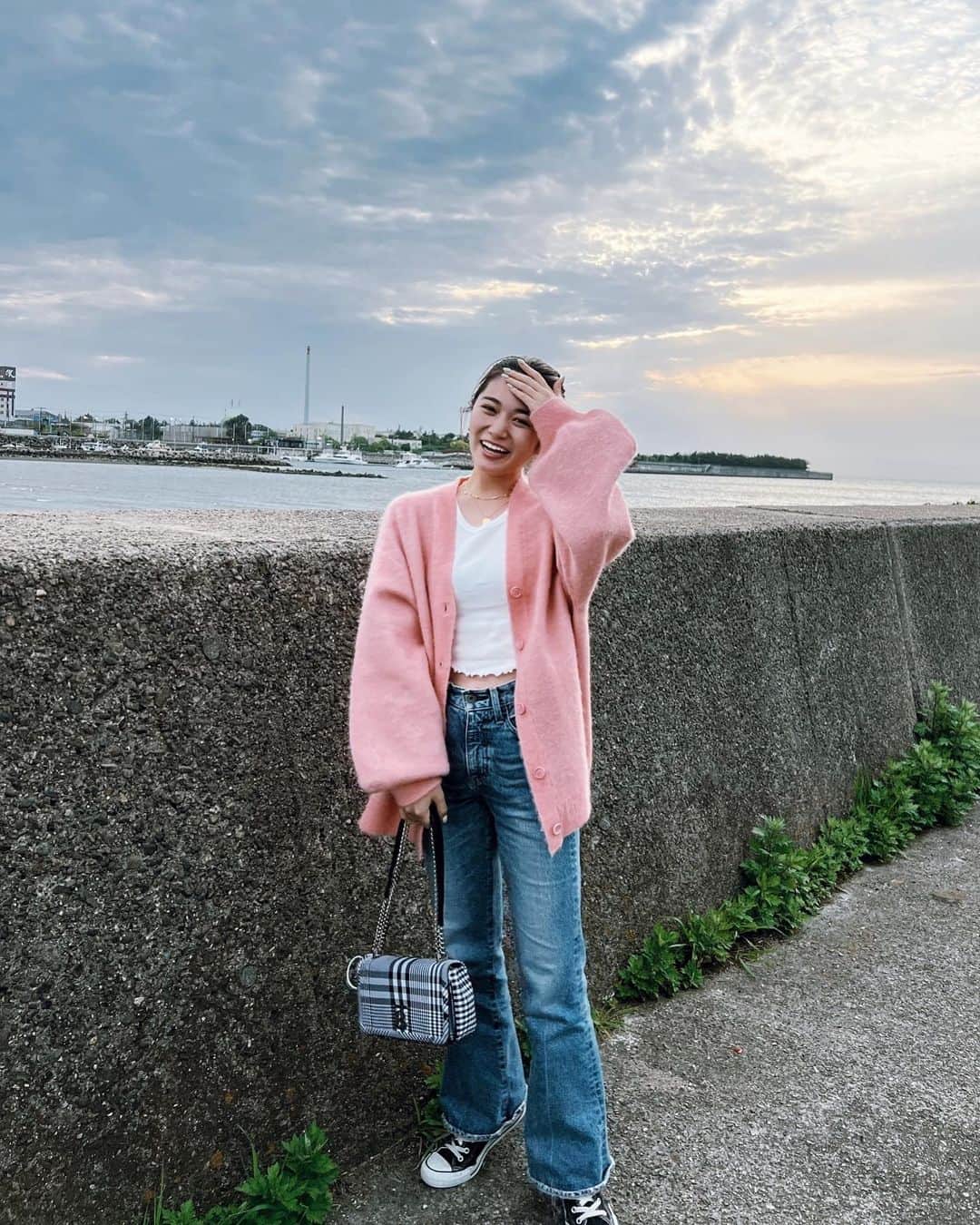 浪花ほのかのインスタグラム：「ピンクコーデ🎀💕💓💗 たまにはたまには୧⍢⃝︎୨」